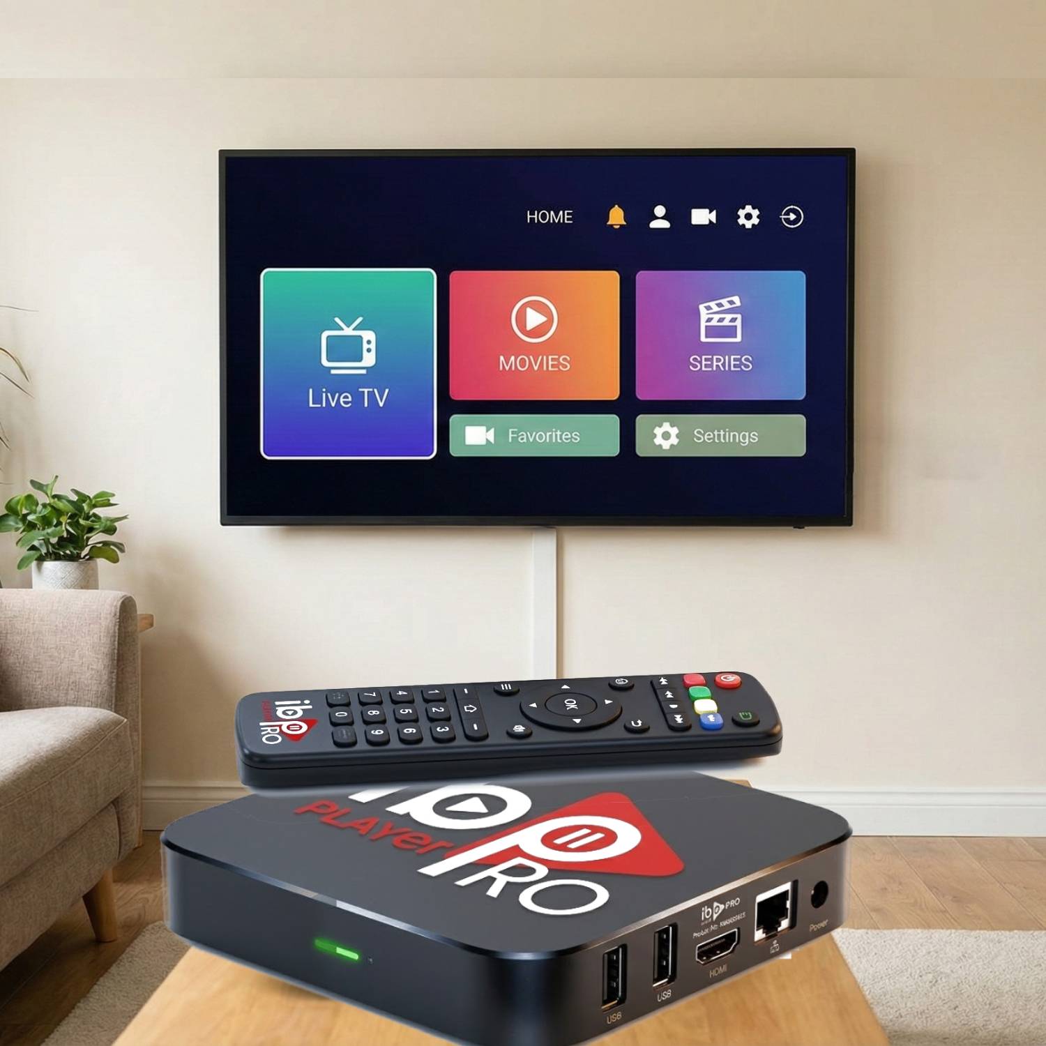 Box 4K IB Player HD IP-TV Android Multimedia